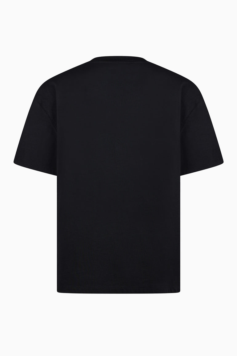 IH NOM UH NIT black T-shirt with leopard print on front.