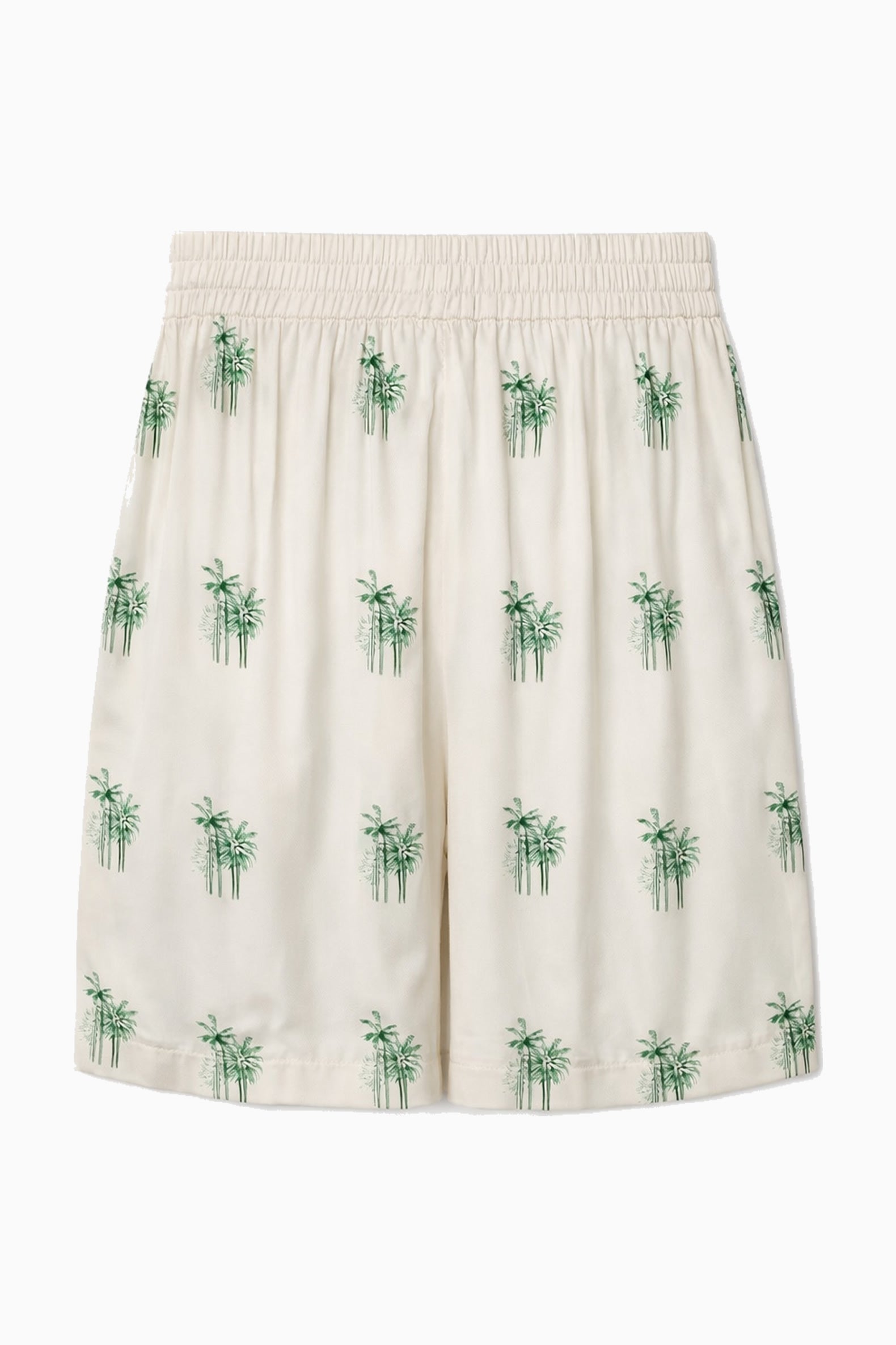 IH NOM UH NIT ivory shorts with all-over palm print
