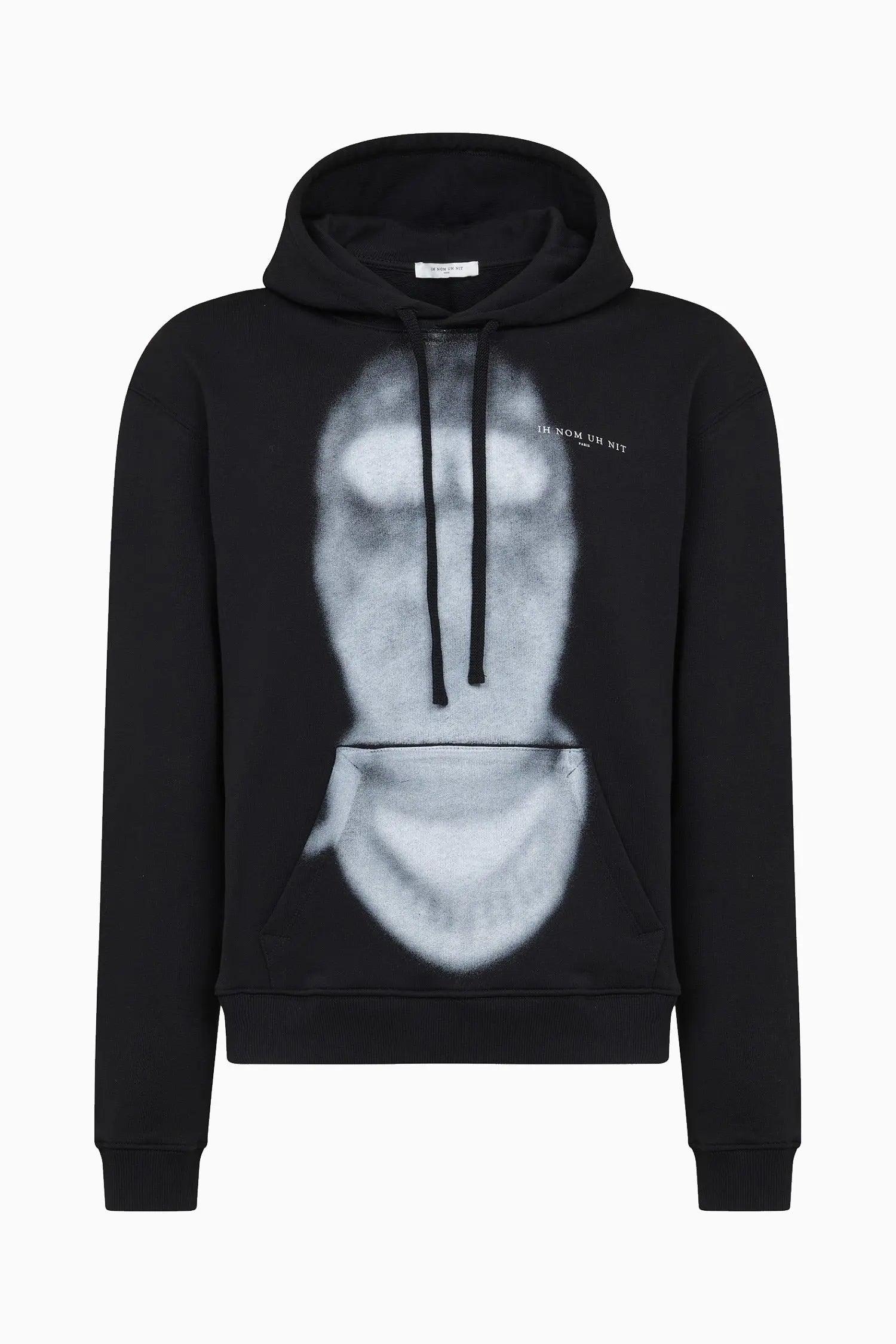 Hoodie with faded Mask Ih Nom Uh Nit.