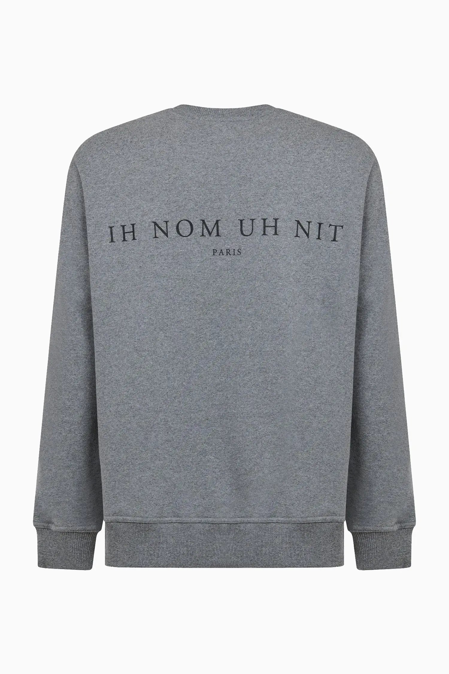 Crewneck newspaper mask print Ih Nom Uh Nit.