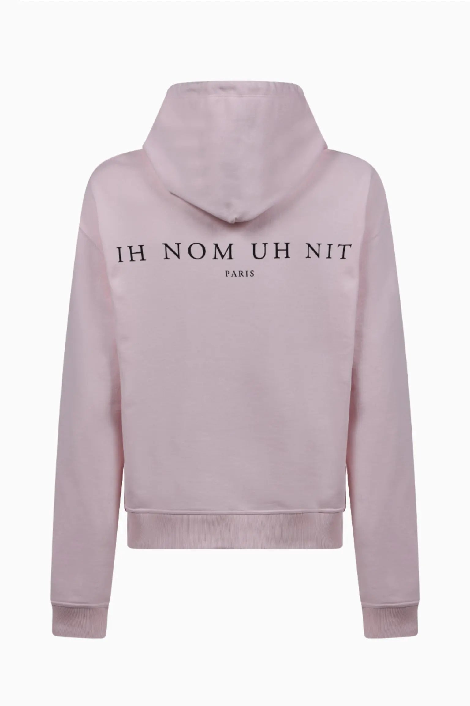 Hoodie with Newspaper style Mask Print Ih Nom Uh Nit.