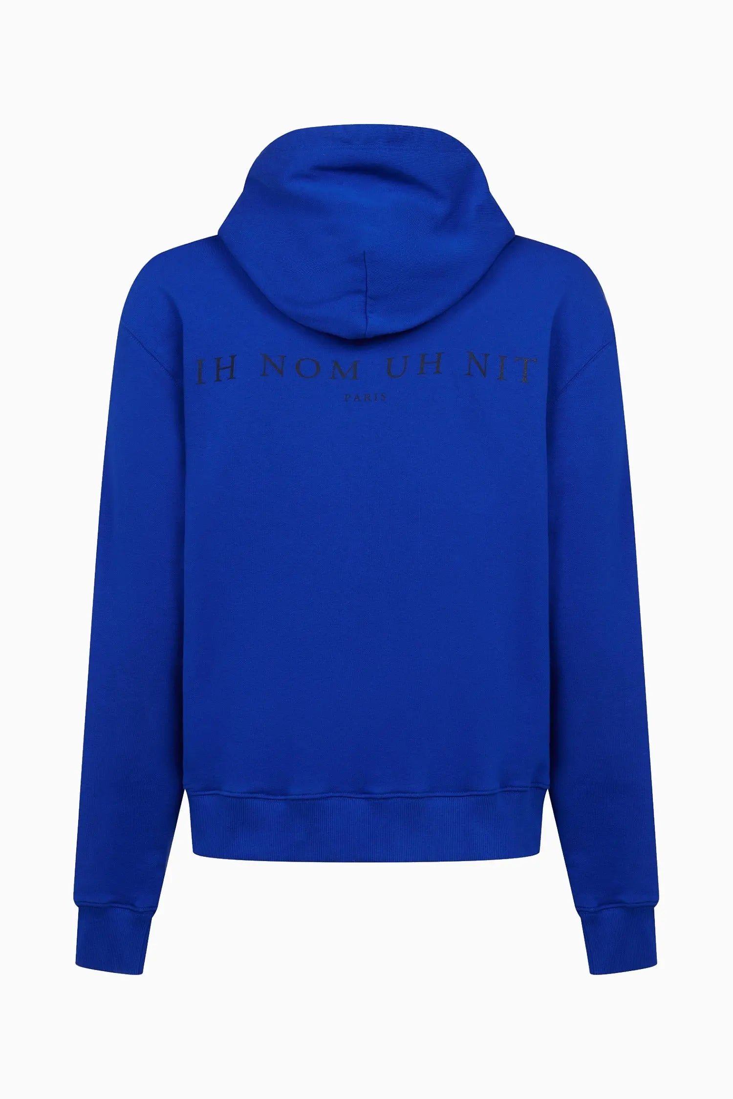 Hoodie with Newspaper style Mask Print Ih Nom Uh Nit.