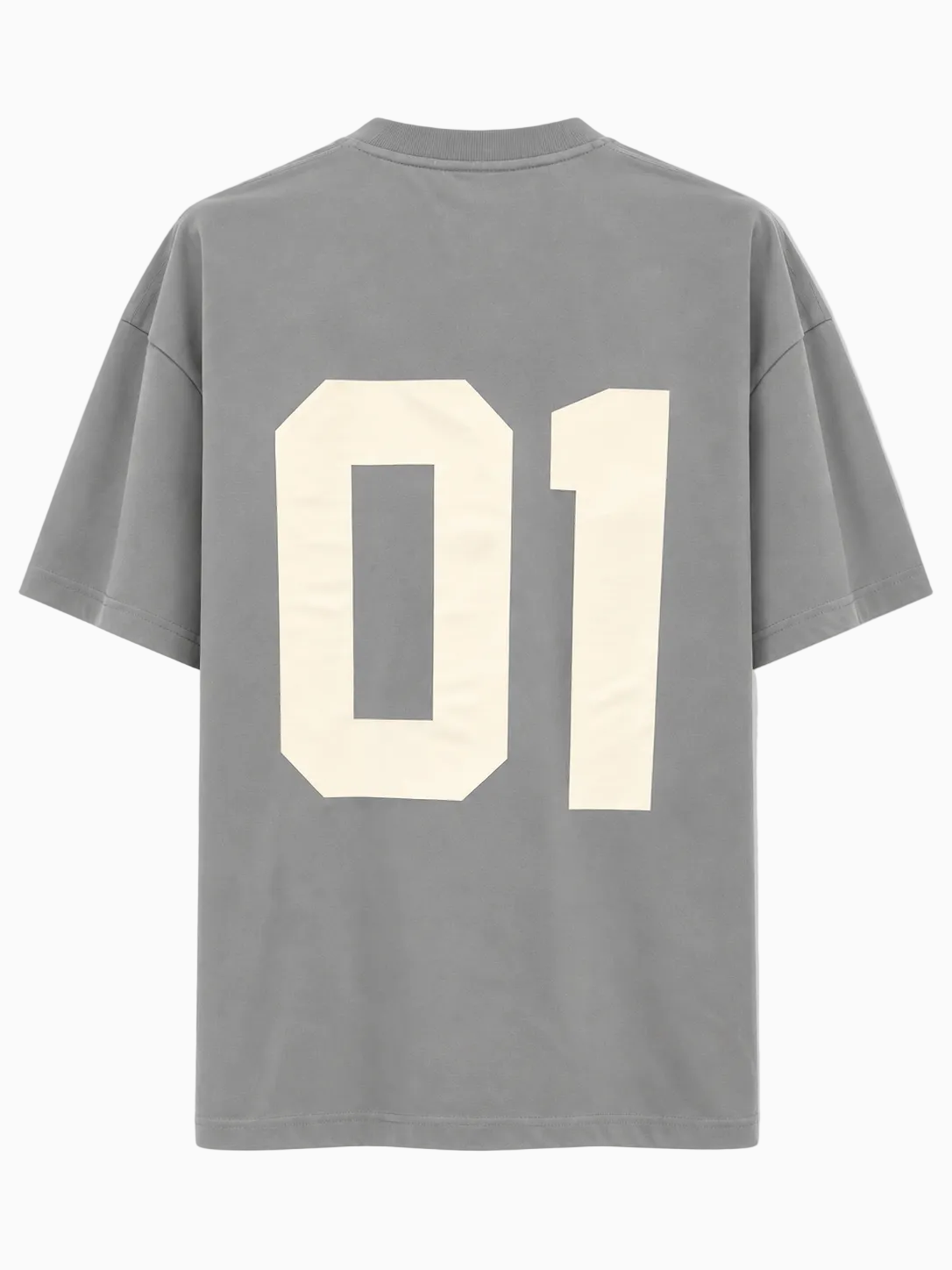 IH NOM UH NIT CLOUD oversized cotton T-shirt with cream 01 graphics on front and back