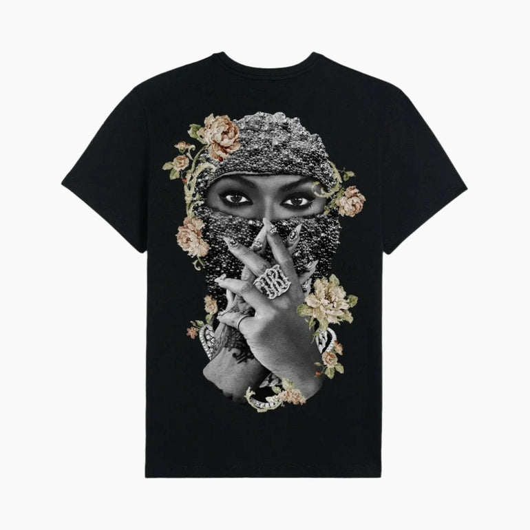 T-shirt Black Pearl Roses with logo IH NOM UH NIT.